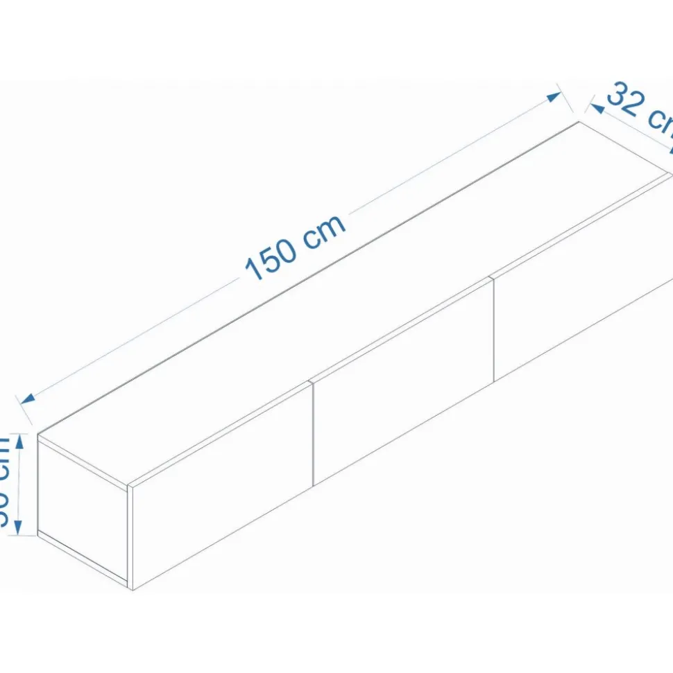 TV-bänk 150 cm i valnöt - West