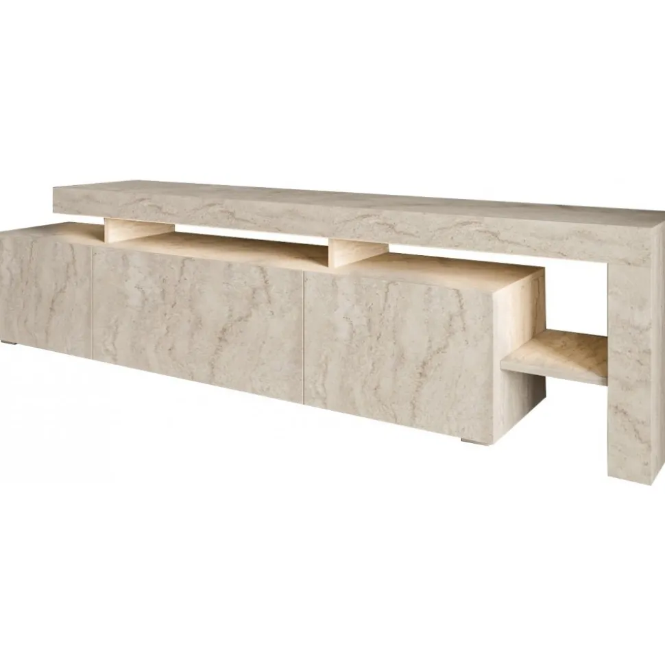 TV-bänk Beliz i travertin - 192 cm
