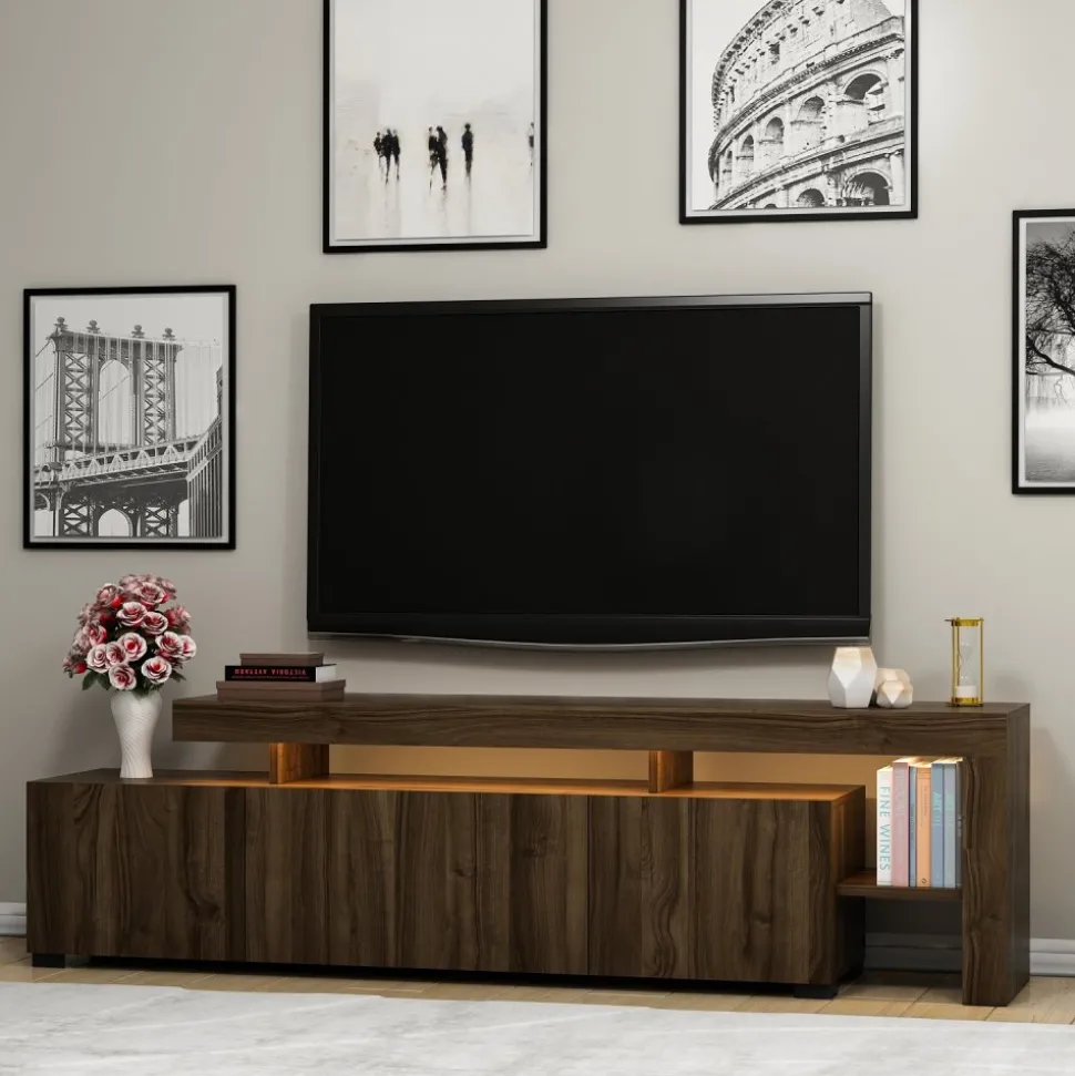 TV-bänk Beliz i valnöt - 192 cm