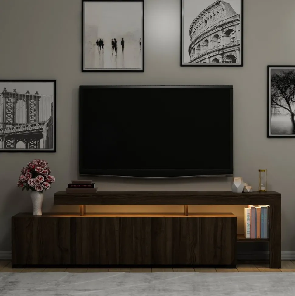 TV-bänk Beliz i valnöt - 192 cm