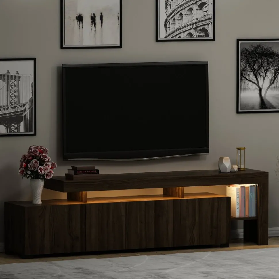 TV-bänk Beliz i valnöt - 192 cm