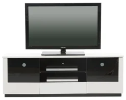 TV-bänk Etage B160 cm - Vit (tonat glas)