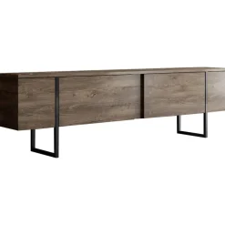 TV-bänk Lux i valnöt - 180 cm + Textilrengöring för möbler