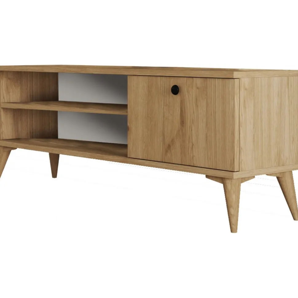 TV-bänk Retro i ek - 120 cm