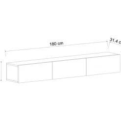 TV-bänk Valnöt - 180 cm