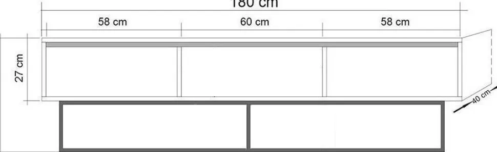 Tv-bänk valnöt 180 cm - Milo + Fläckborttagare för möbler