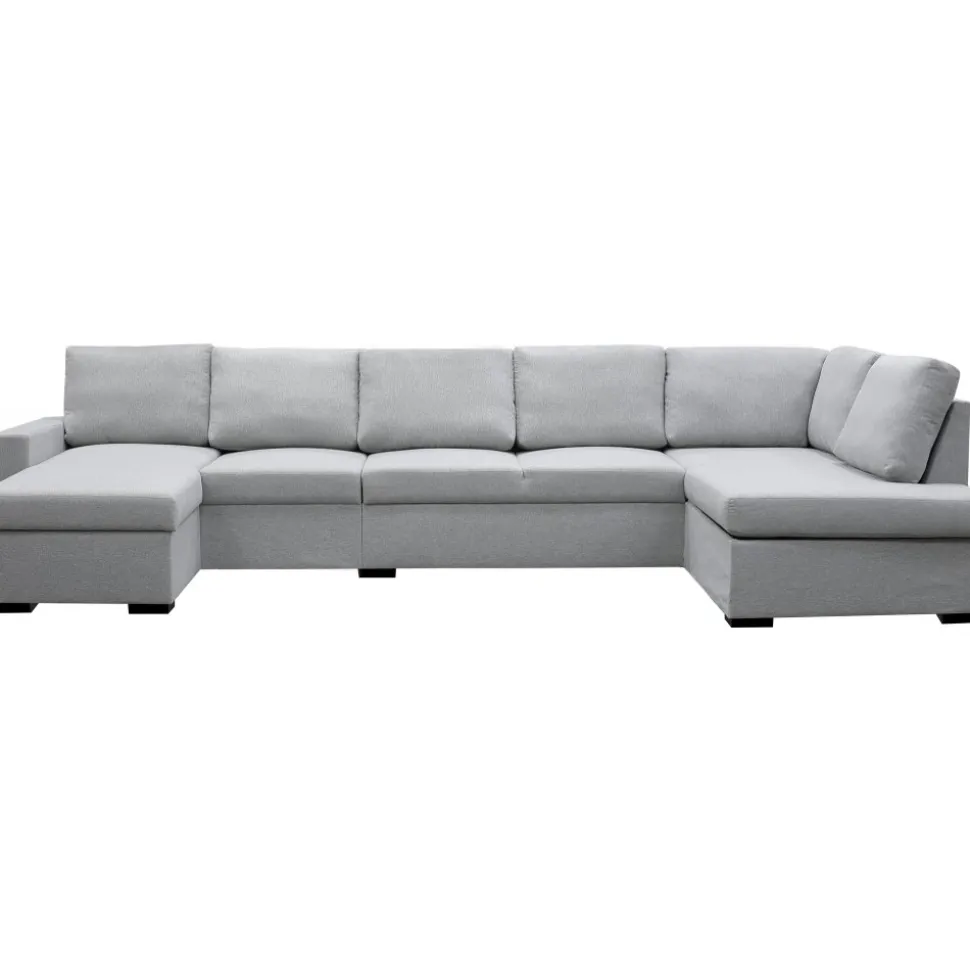 U-soffa med förvaring 367 cm grå