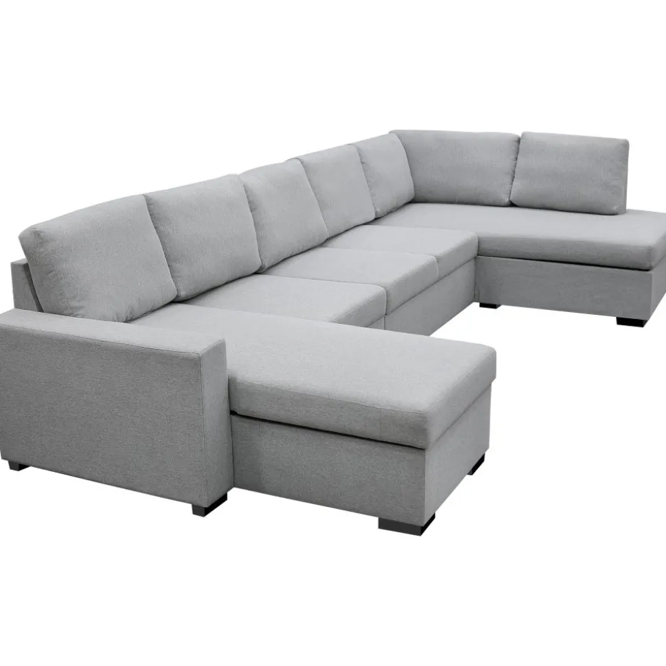 U-soffa med förvaring 367 cm grå