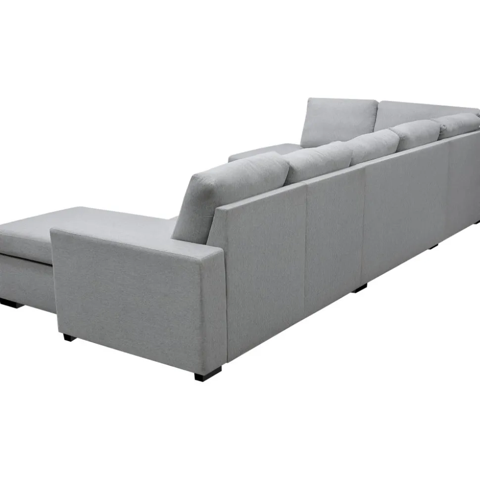 U-soffa med förvaring 367 cm grå