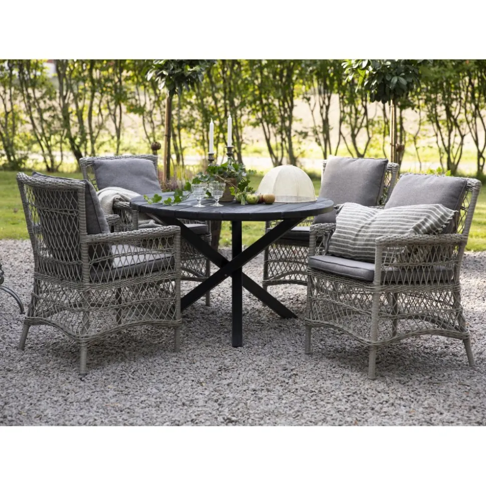 Utebord Ø112 cm svartlaserad - Scottsdale