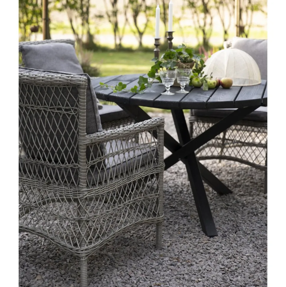 Utebord Ø112 cm svartlaserad - Scottsdale