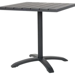 Utebord 70 x 70 cm - Grå/svart