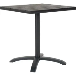 Utebord 70 x 70 cm - Grå/svart + Rengöringsmedel för utemöbler