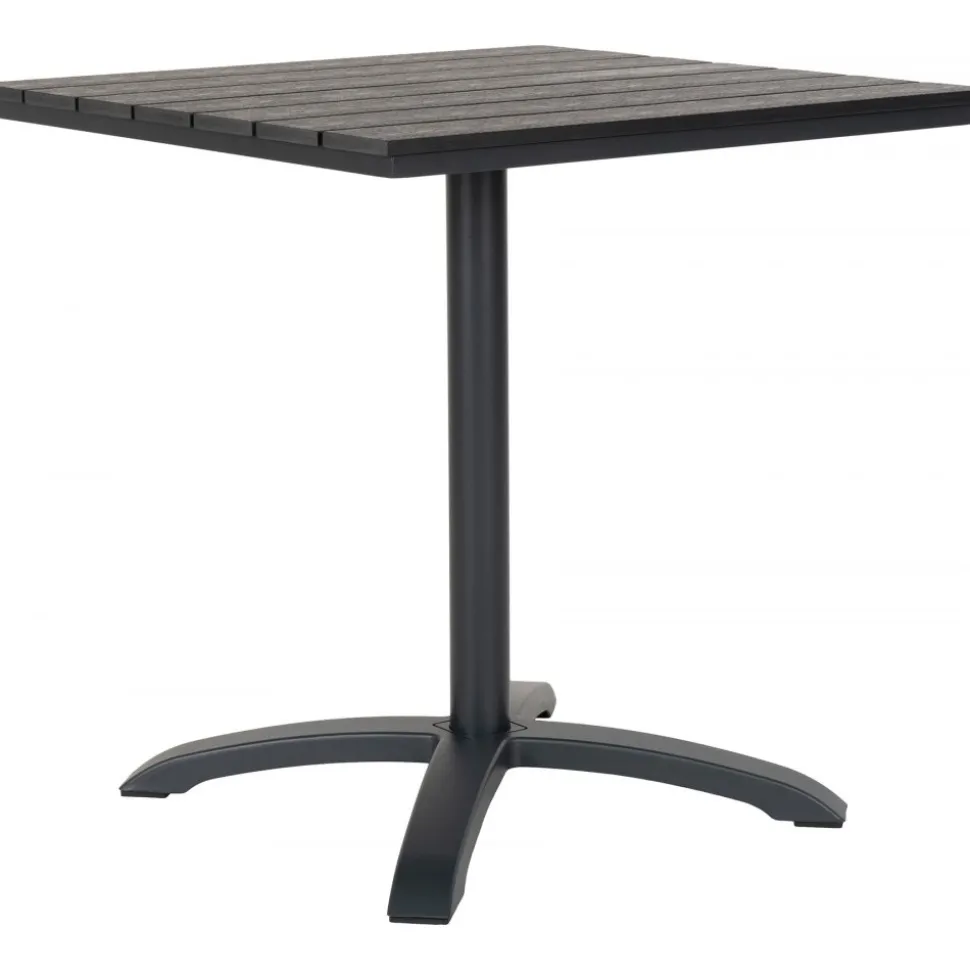 Utebord 70 x 70 cm - Grå/svart + Rengöringsmedel för utemöbler