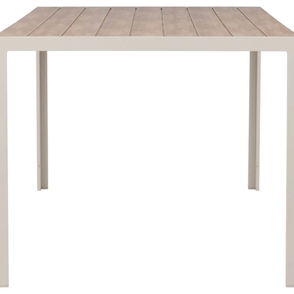 Utebord 205 x 90 cm beige / Teaklook - Copacabana + Rengöringsmedel för utemöbler