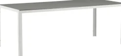 Utebord 205 x 90 cm grå / vit - Copacabana + Textilskydd för utemöbler