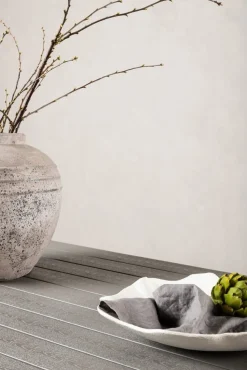 Utebord 205 x 90 cm grå / vit - Copacabana + Textilskydd för utemöbler