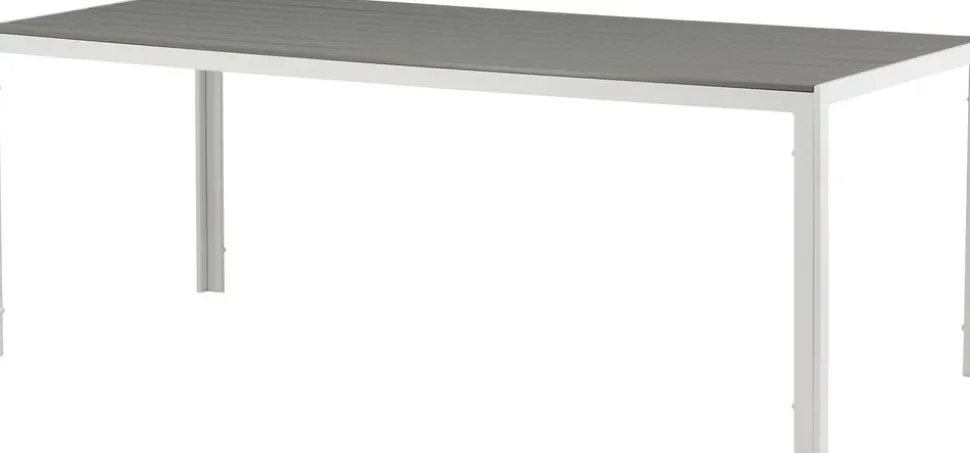 Utebord 205 x 90 cm grå / vit - Copacabana