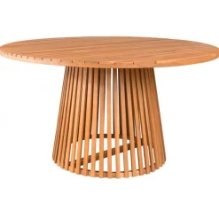 Utebord i trä runt 140 cm diameter + Rengöringsmedel för utemöbler