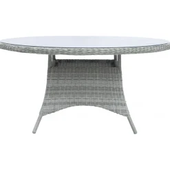 Utebord runt grå rotting - Jacksonville + Rengöringsmedel för utemöbler