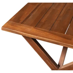 Utebord 220x100 cm Brunlaserat - Oxford + Textilskydd för utemöbler