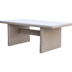 Utebord 200x100 cm rotting - Hampton + Textilskydd för utemöbler