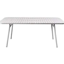 Utebord 180x80 cm vit - Holmsund + Textilskydd för utemöbler