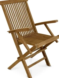 Utegrupp: 6 stolar och matbord 210 x 90 cm teak - Saltö