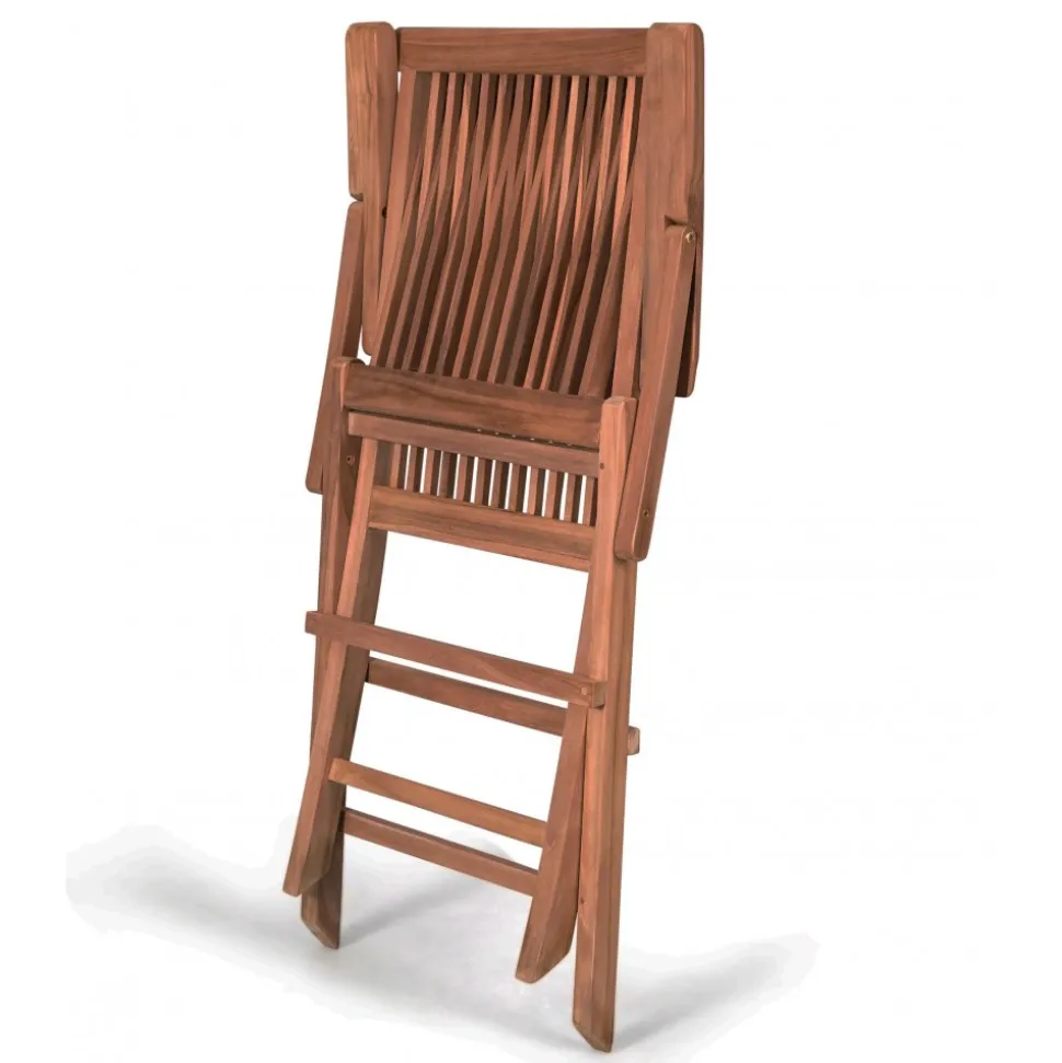 Utegrupp: 6 stolar och matbord 210 x 90 cm teak - Saltö