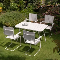 Utegrupp; bord 120x80 cm med 4 st stolar - Holmsund