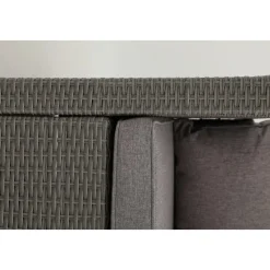 Utegrupp; divansoffa med bord i grå rotting