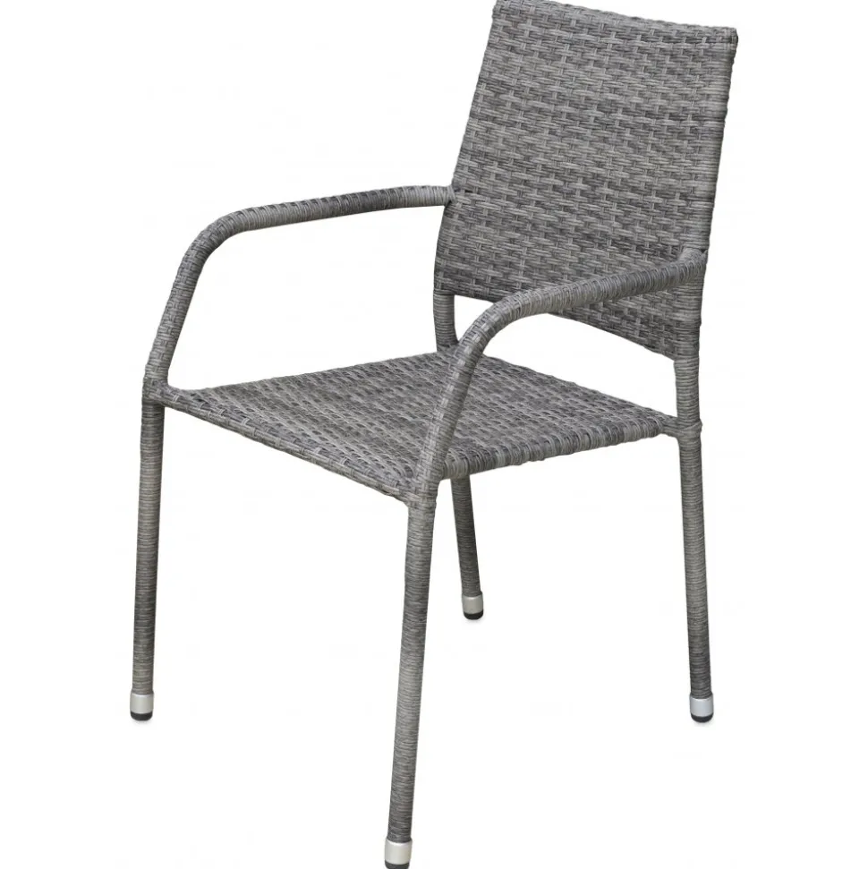 Utestol grå rotting stapelbar