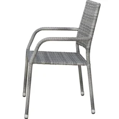 Utestol grå rotting stapelbar