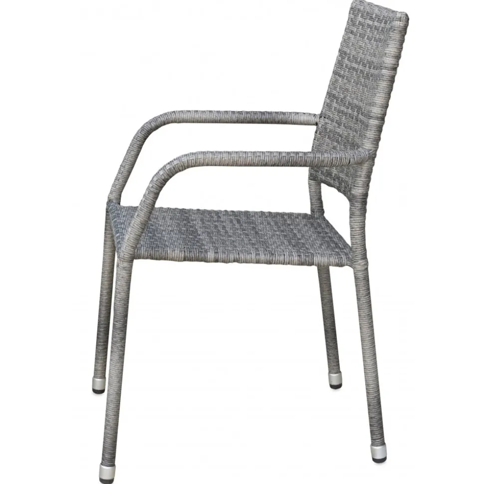 Utestol grå rotting stapelbar