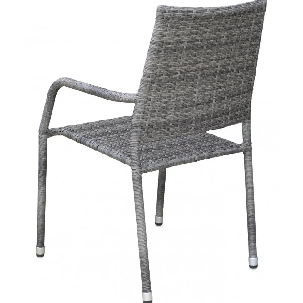 Utestol grå rotting stapelbar