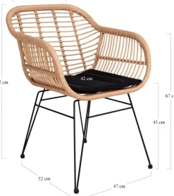 Utestol med dyna - Natur + Fläckborttagare för möbler
