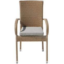 Utestol med dyna stapelbar + Rengöringsmedel för utemöbler