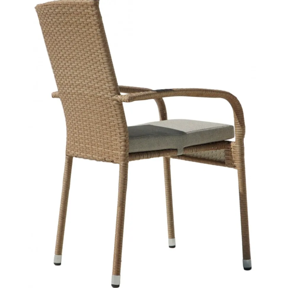 Utestol med dyna stapelbar + Rengöringsmedel för utemöbler