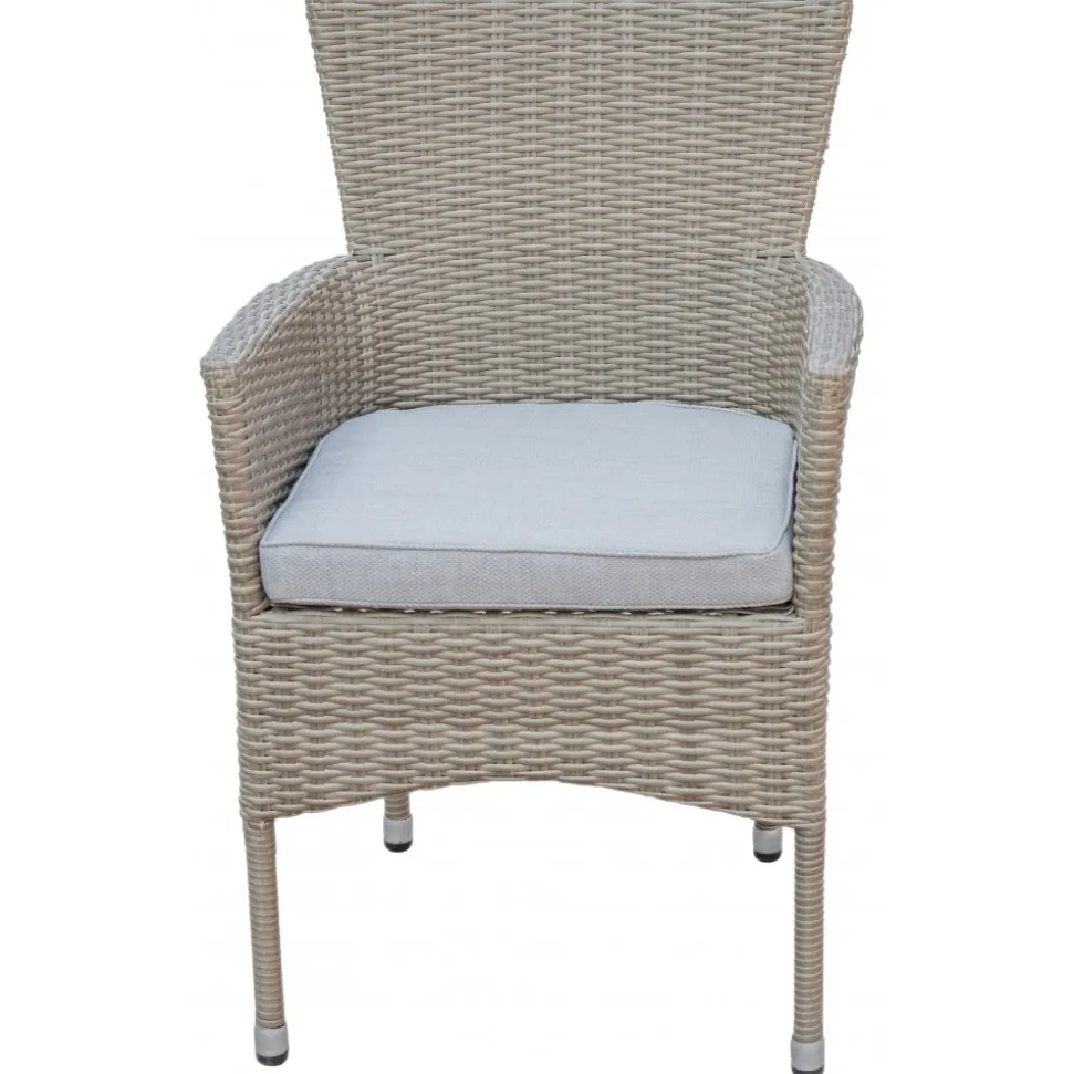 Utestol natur med sittdyna - Tor + Textilskydd för utemöbler