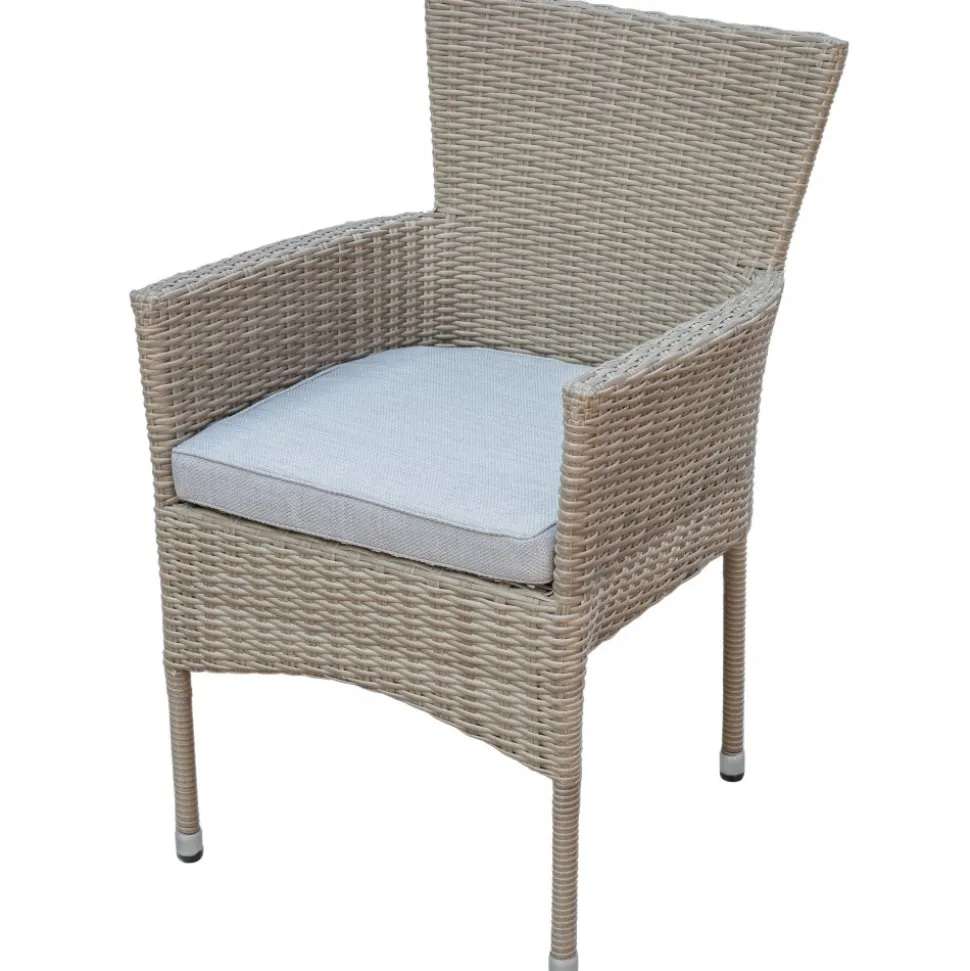 Utestol natur med sittdyna - Tor + Textilskydd för utemöbler