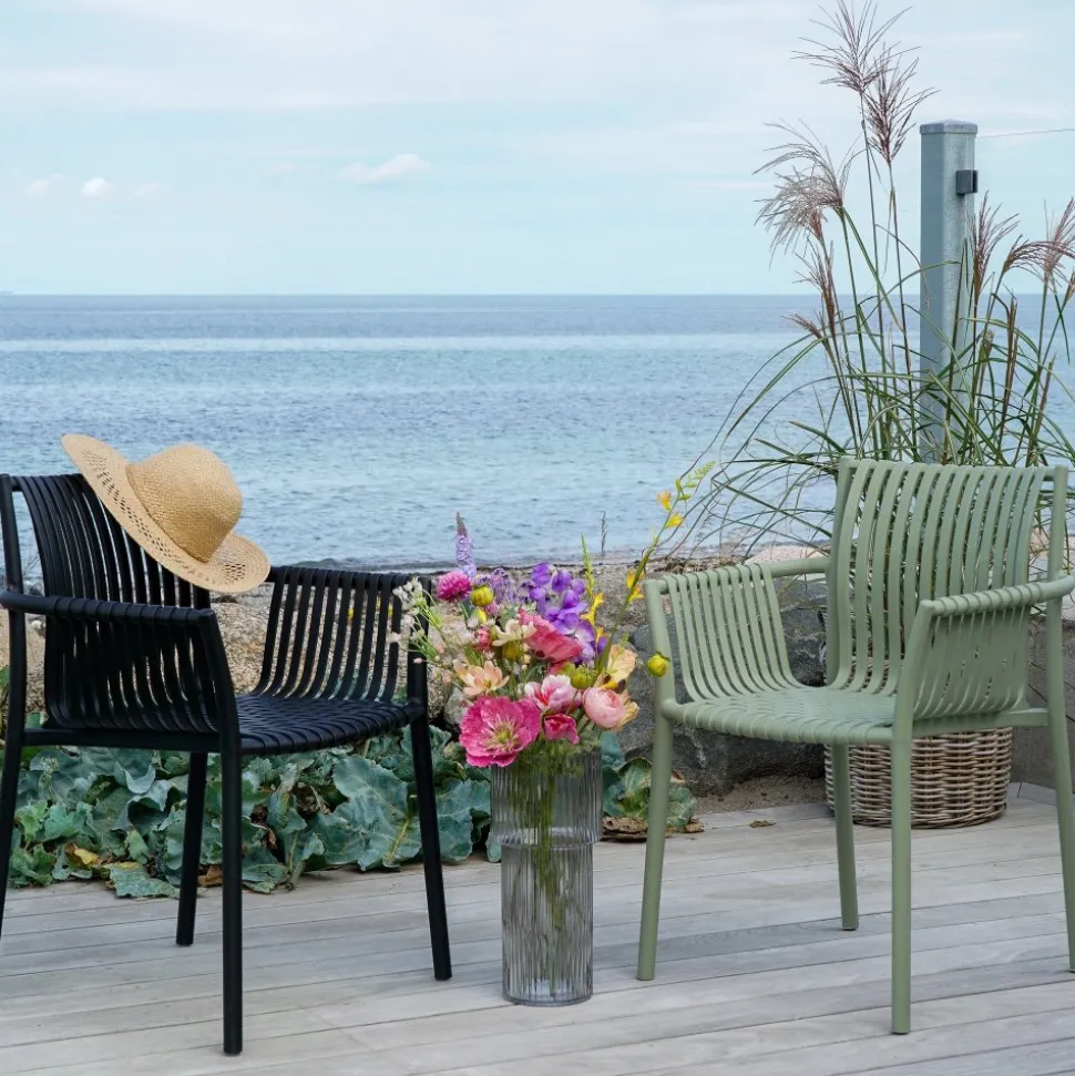 Utestol Stapelbar - Grön - Tulsa + Textilskydd för utemöbler