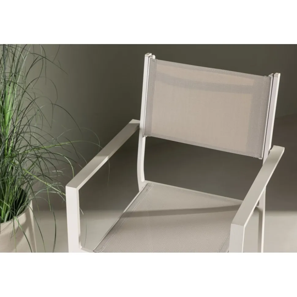 Utestol stapelbar beige - Copacabana + Textilskydd för utemöbler