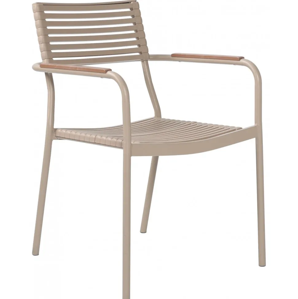 Utestol stapelbar beige - Pino + Textilskydd för utemöbler