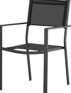 Utestol stapelbar svart - Copacabana + Textilskydd för utemöbler