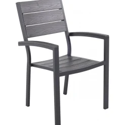 Utestol svart / grå stapelbar