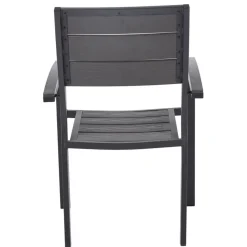 Utestol svart / grå stapelbar