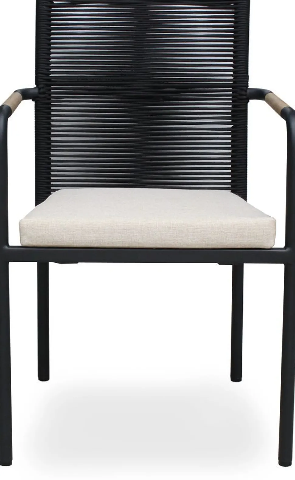 Utestol svart med dyna stapelbar - Skanör