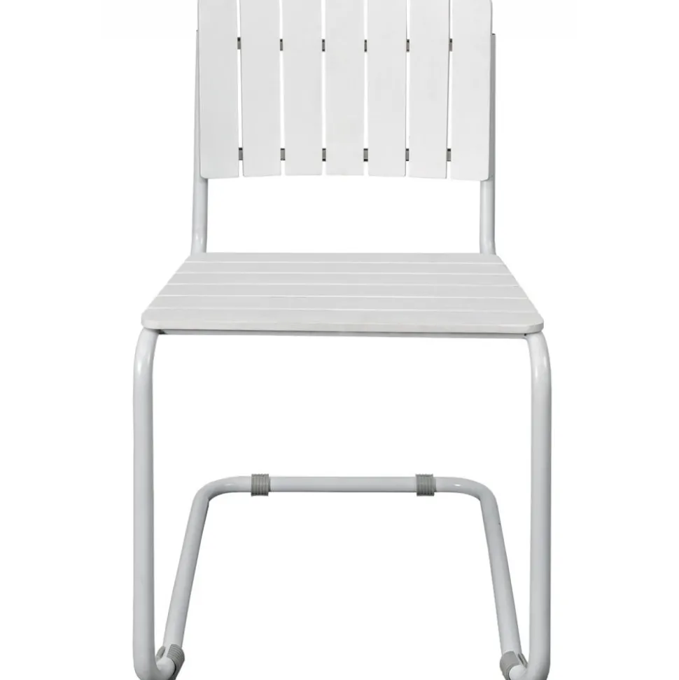 Utestol vit stapelbar - Holmsund + Textilskydd för utemöbler