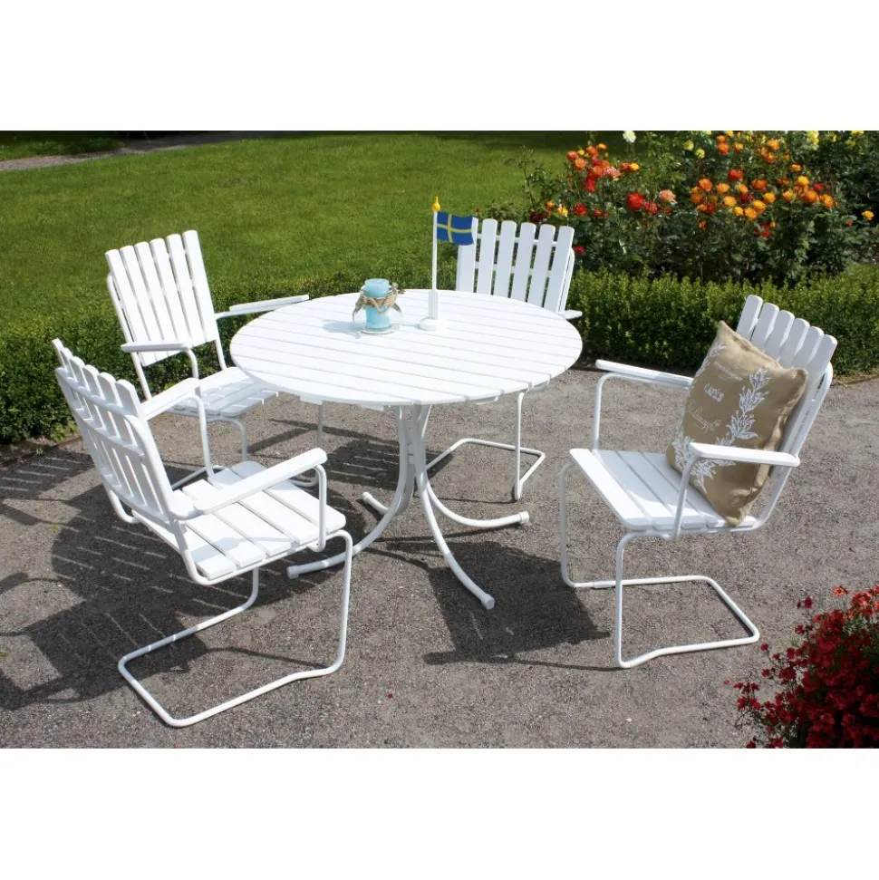 Utestol vit Vaxholm - Europa producerad