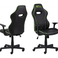 Vayne svart spelstol med gröna detaljer